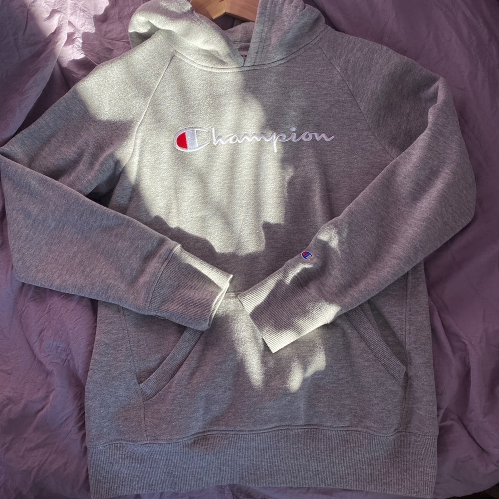 Grey champion hoodie